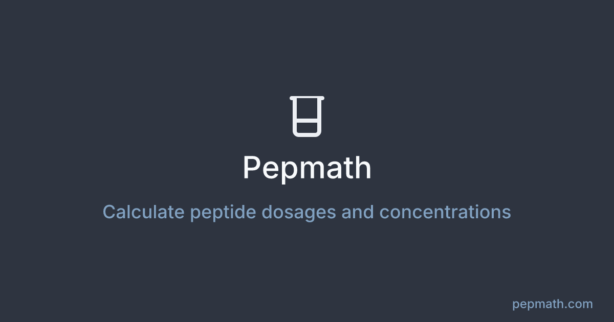 Pepmath - Bacteriostatic Water Calculator